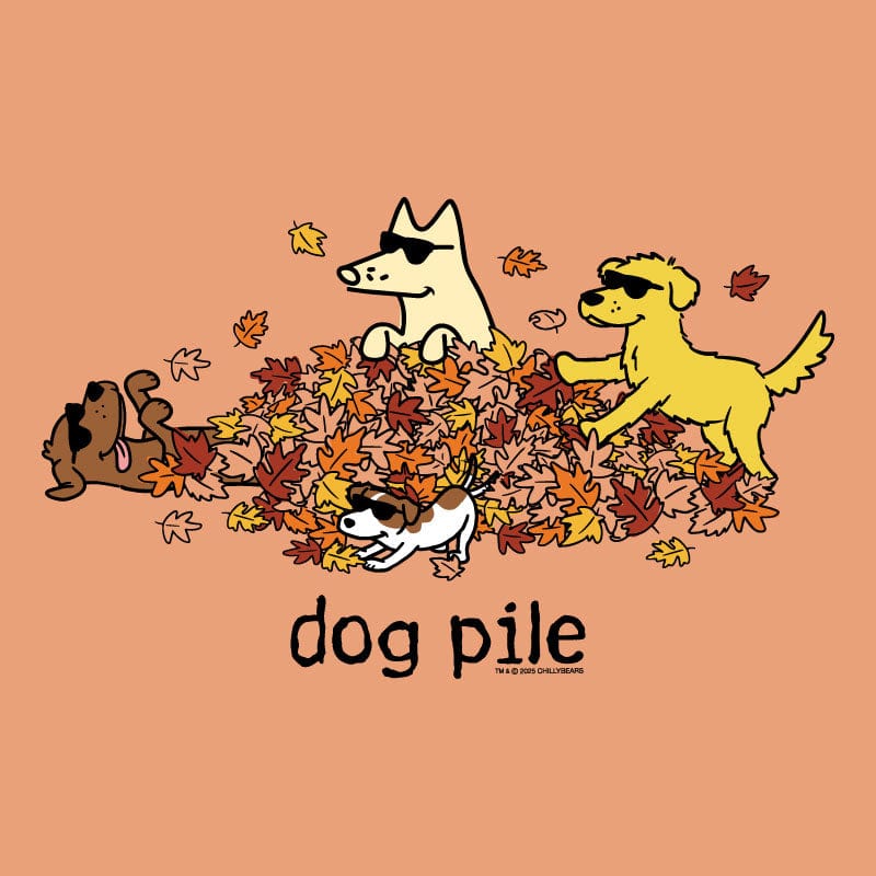 Dog Pile Autumn - Ladies T-Shirt V-Neck - Image 2