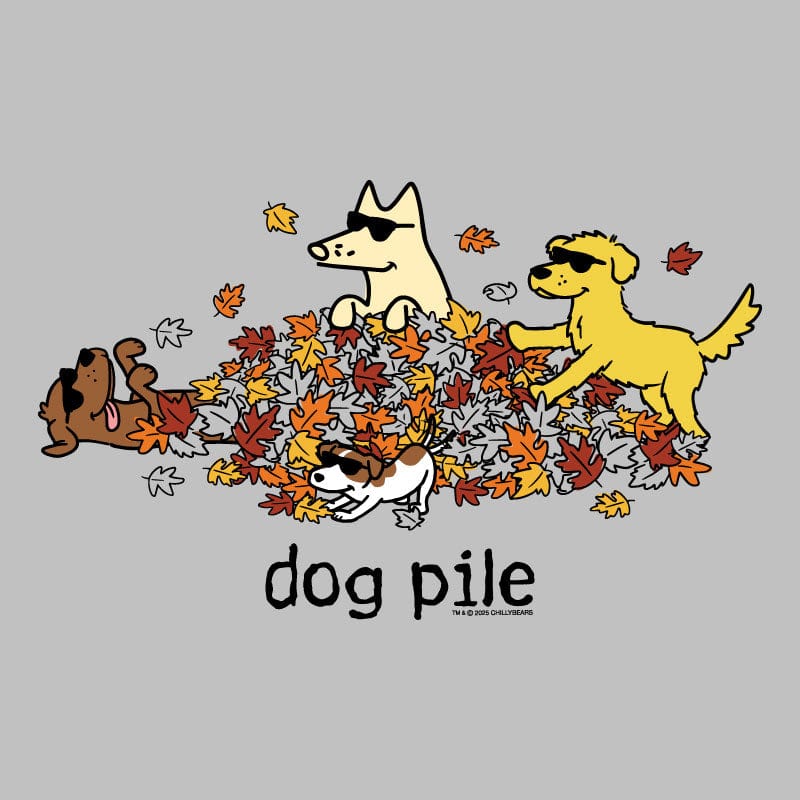 Dog Pile Autumn - Ladies T-Shirt V-Neck - Image 4