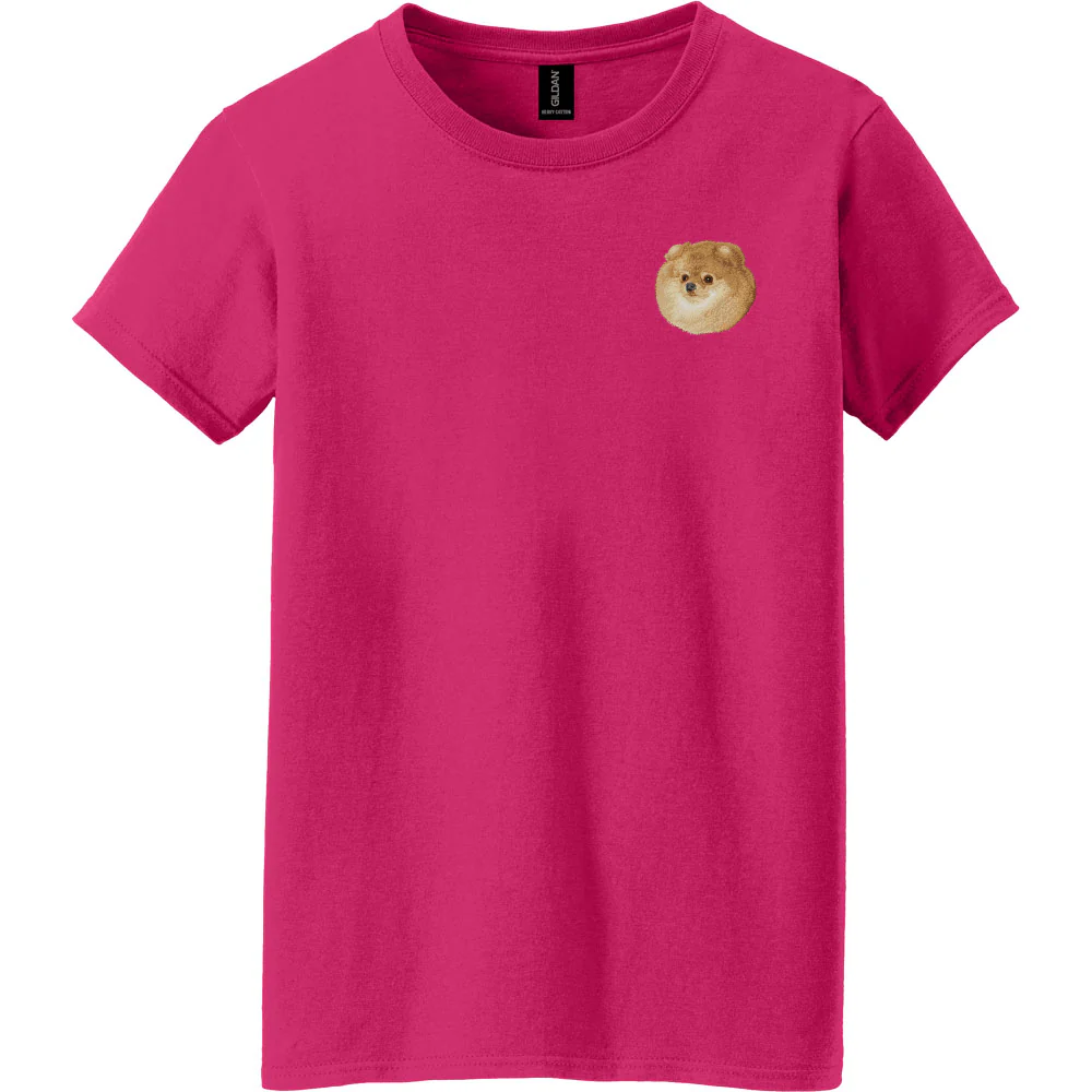 Pomeranian Embroidered Women's T-Shirt