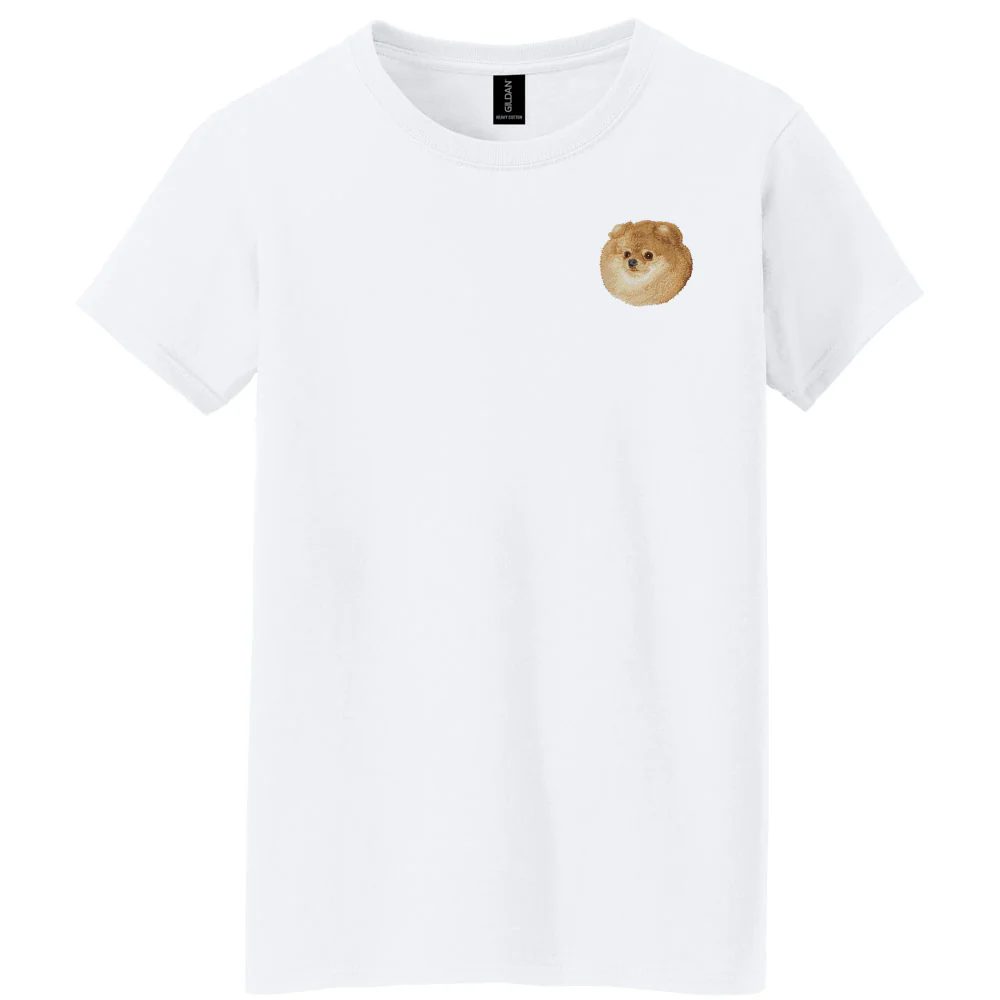 Pomeranian Embroidered Women's T-Shirt - Image 3