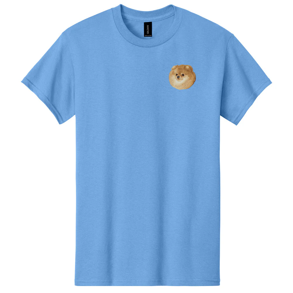 Pomeranian Embroidered Men's T-Shirt