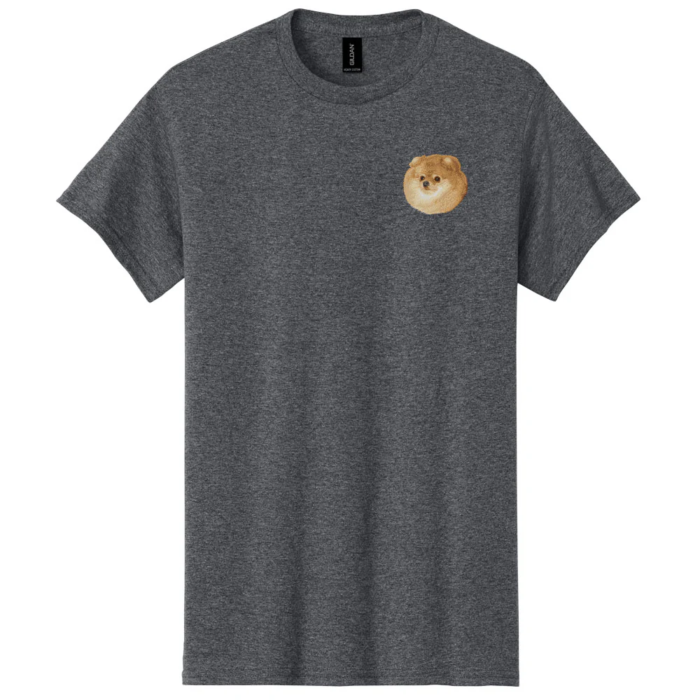 Pomeranian Embroidered Men's T-Shirt - Image 5