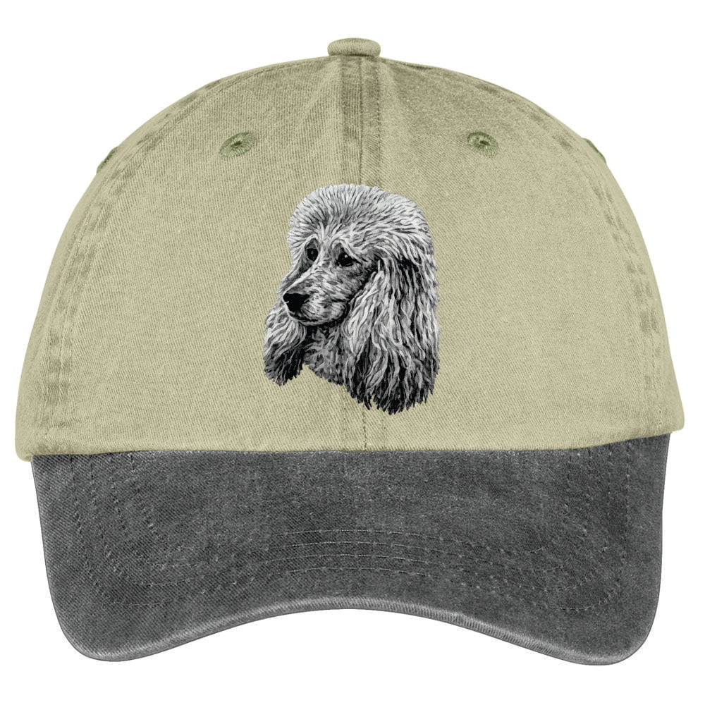 Poodle  Embroidered Two Tone Baseball Cap - Image 3