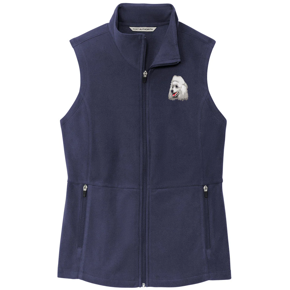 Poodle Embroidered Women's Fleece Vest
