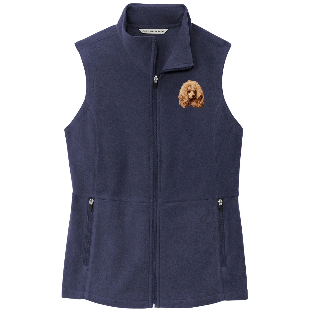 Poodle Embroidered Women's Fleece Vest - Image 2