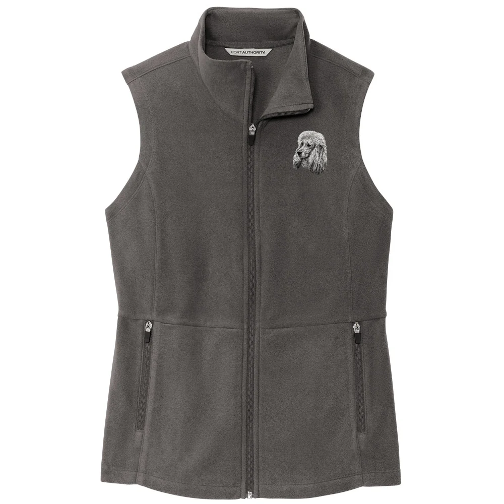Poodle Embroidered Women's Fleece Vest - Image 6