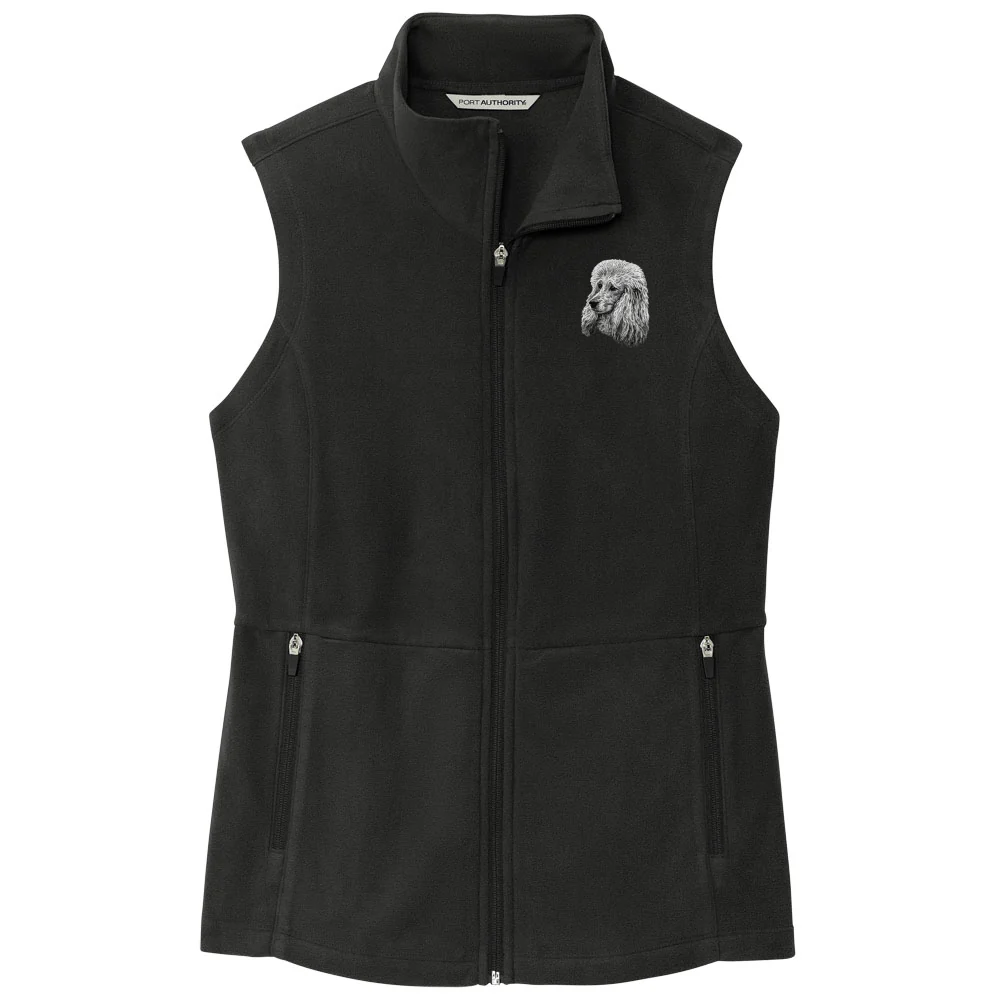 Poodle Embroidered Women's Fleece Vest - Image 9