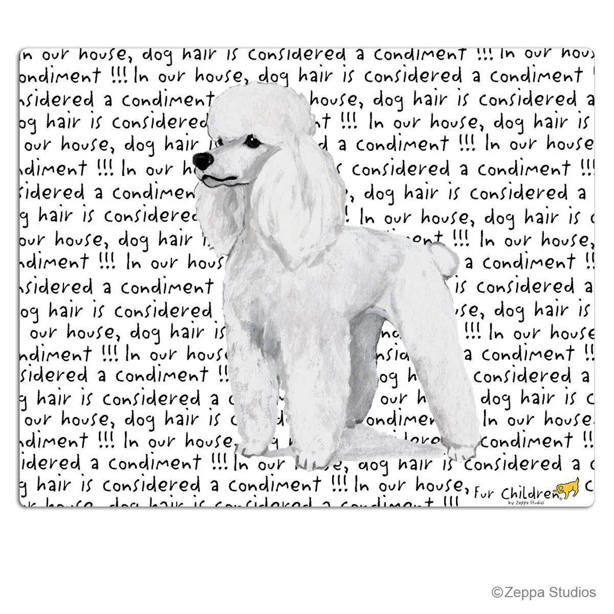 Poodle White Cutting Board