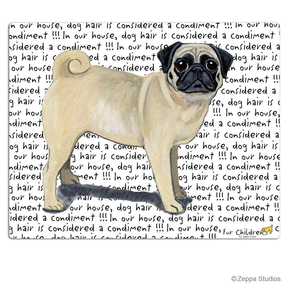 Pug, Fawn Cutting Board