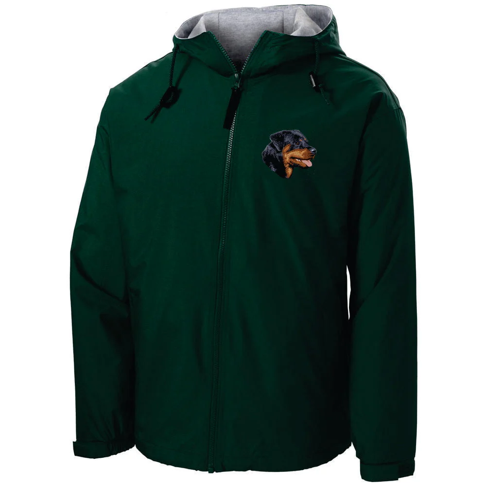Rottweiler Embroidered Hooded Jacket - Image 3