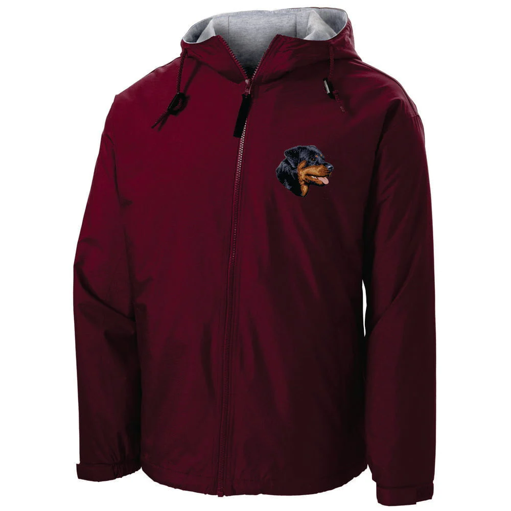 Rottweiler Embroidered Hooded Jacket - Image 4
