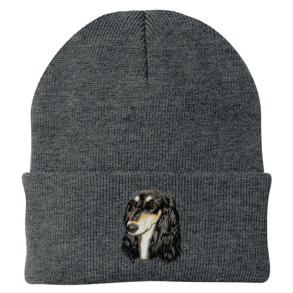 Saluki Embroidered Beanie