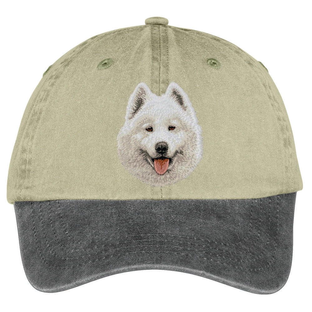 Samoyed  Embroidered Two Tone Baseball Cap - Image 2