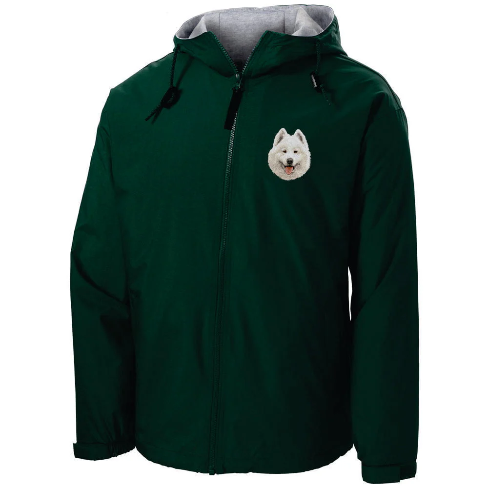 Samoyed Embroidered Hooded Jacket - Image 3