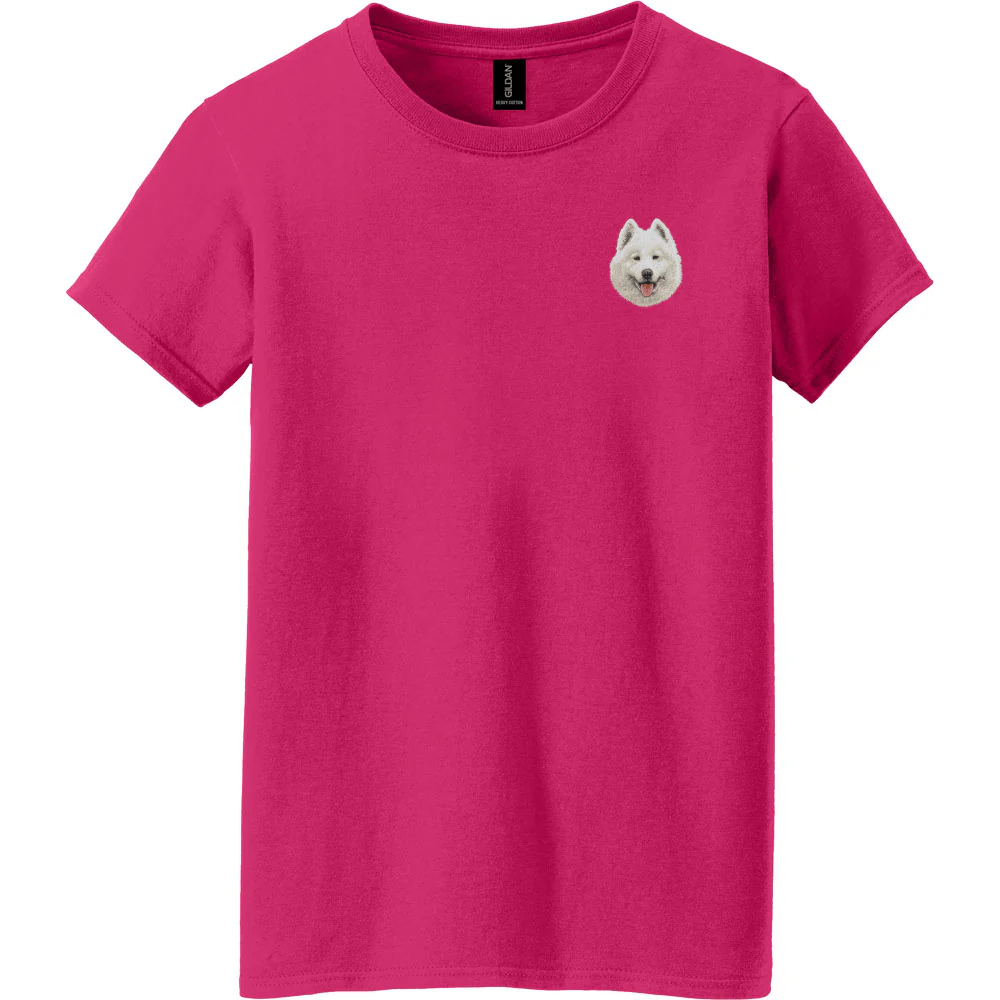 Samoyed Embroidered Women's T-Shirt