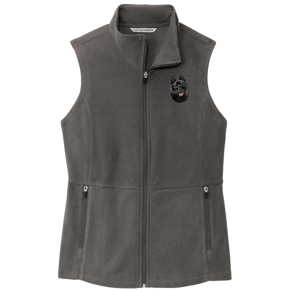 Schipperke Embroidered Women's Fleece Vest - Image 2