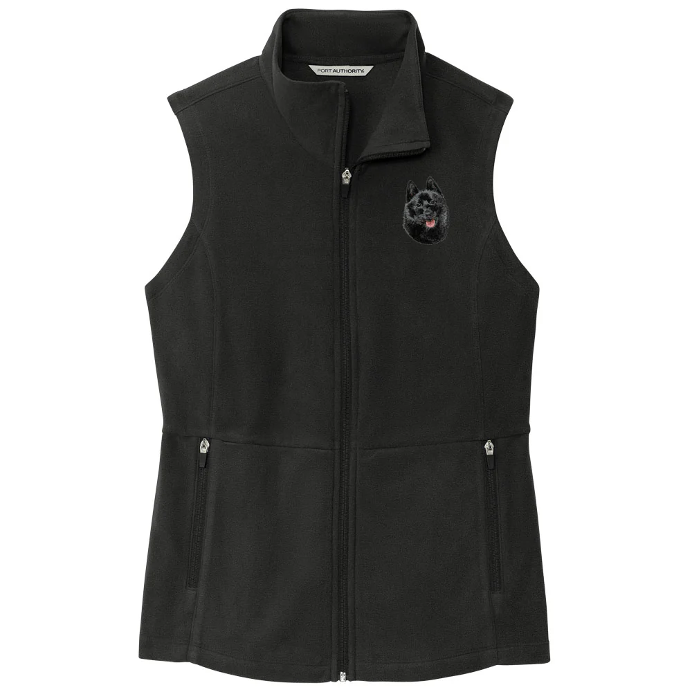 Schipperke Embroidered Women's Fleece Vest - Image 3