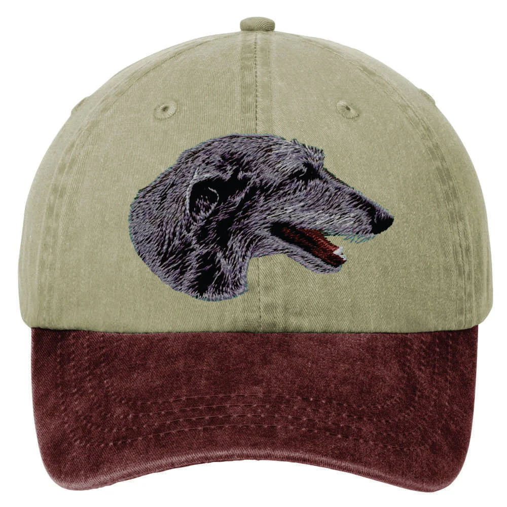 Scottish Deerhound  Embroidered Two Tone Baseball Cap - Image 2