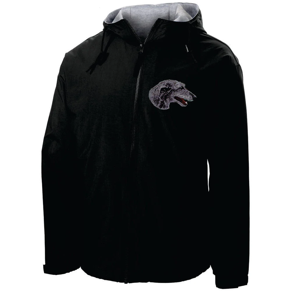 Scottish Deerhound Embroidered Hooded Jacket - Image 2