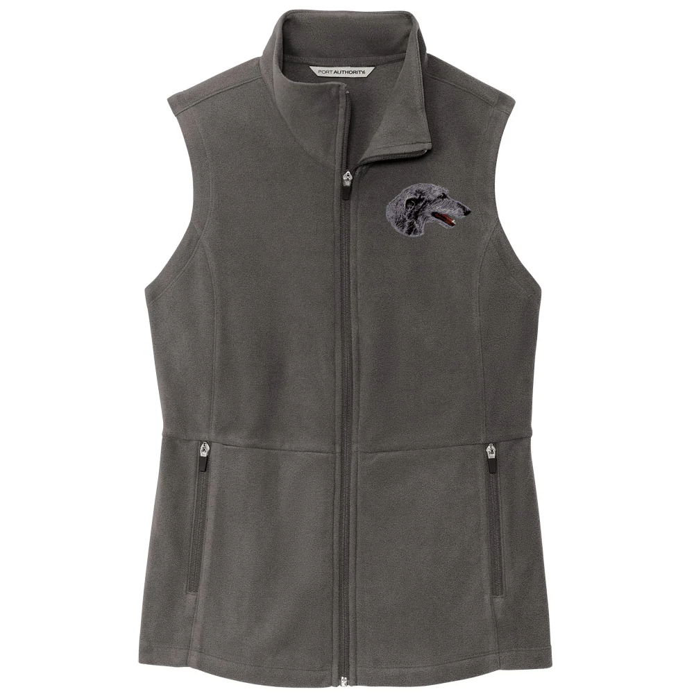 Scottish Deerhound Embroidered Women's Fleece Vest - Image 2