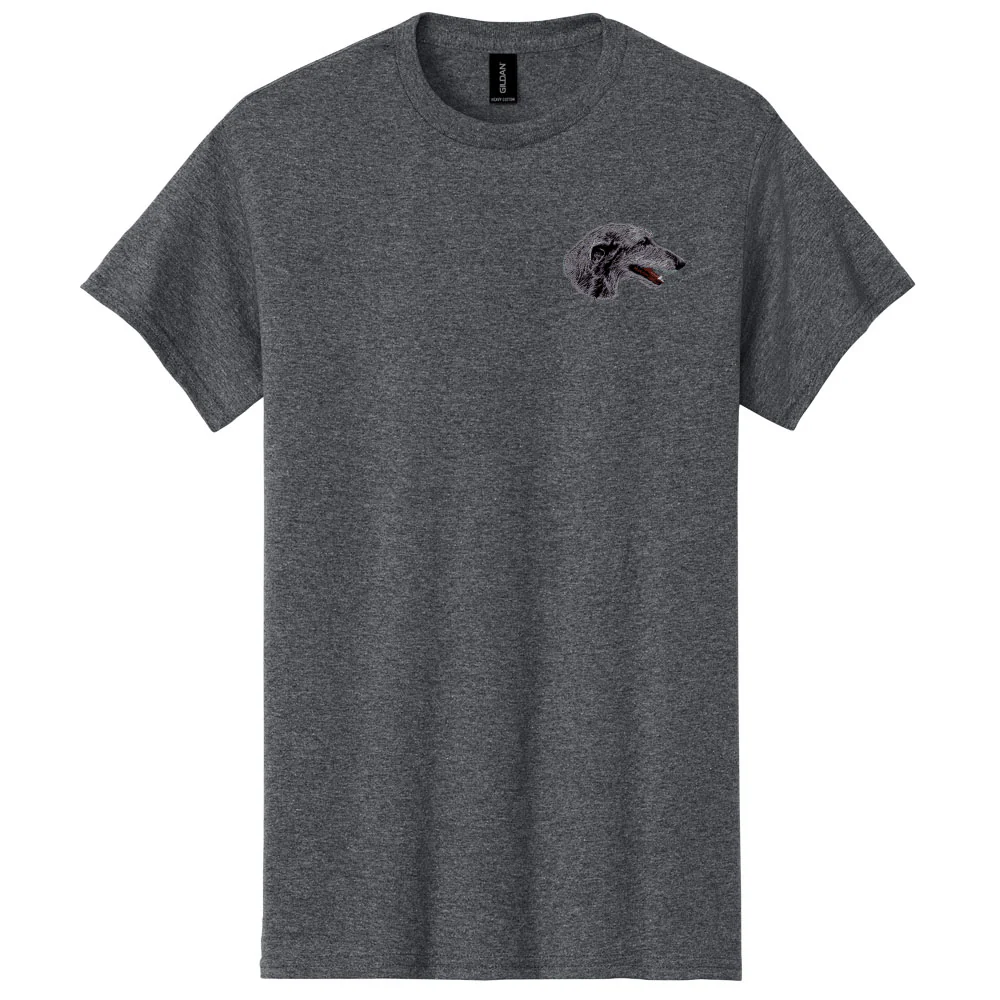 Scottish Deerhound Embroidered Men's T-Shirt - Image 2