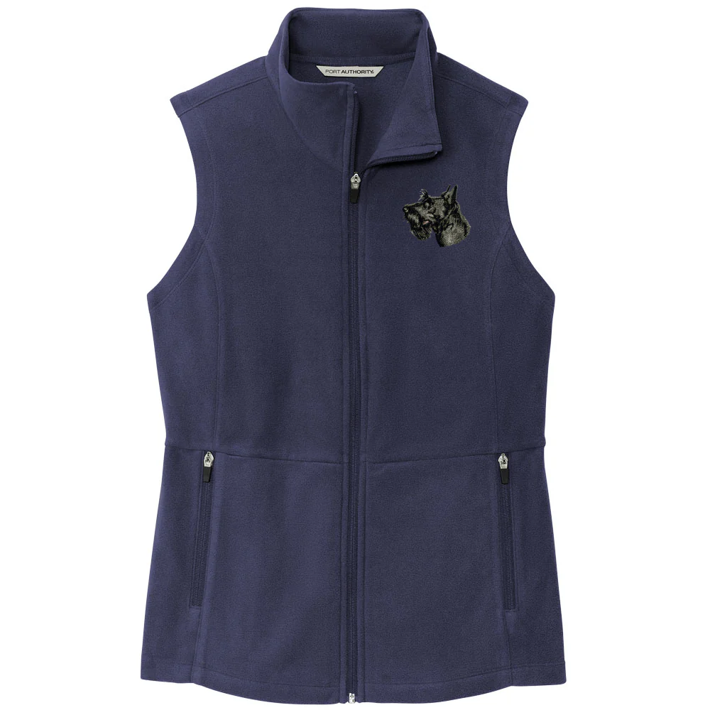 Scottish Terrier Embroidered Women's Fleece Vest