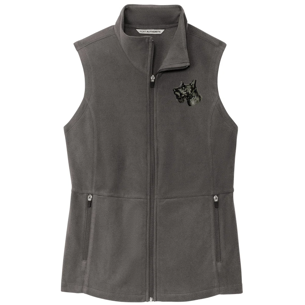 Scottish Terrier Embroidered Women's Fleece Vest - Image 2