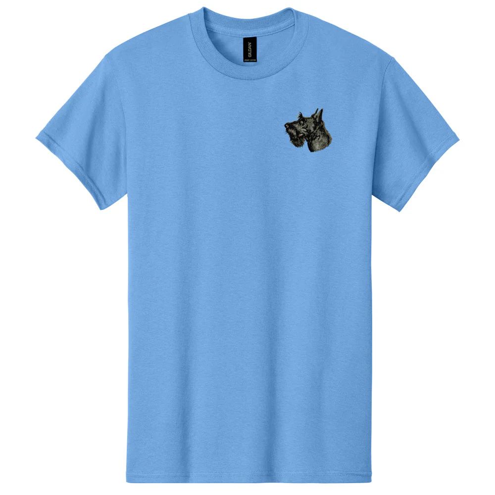 Scottish Terrier Embroidered Men's T-Shirt