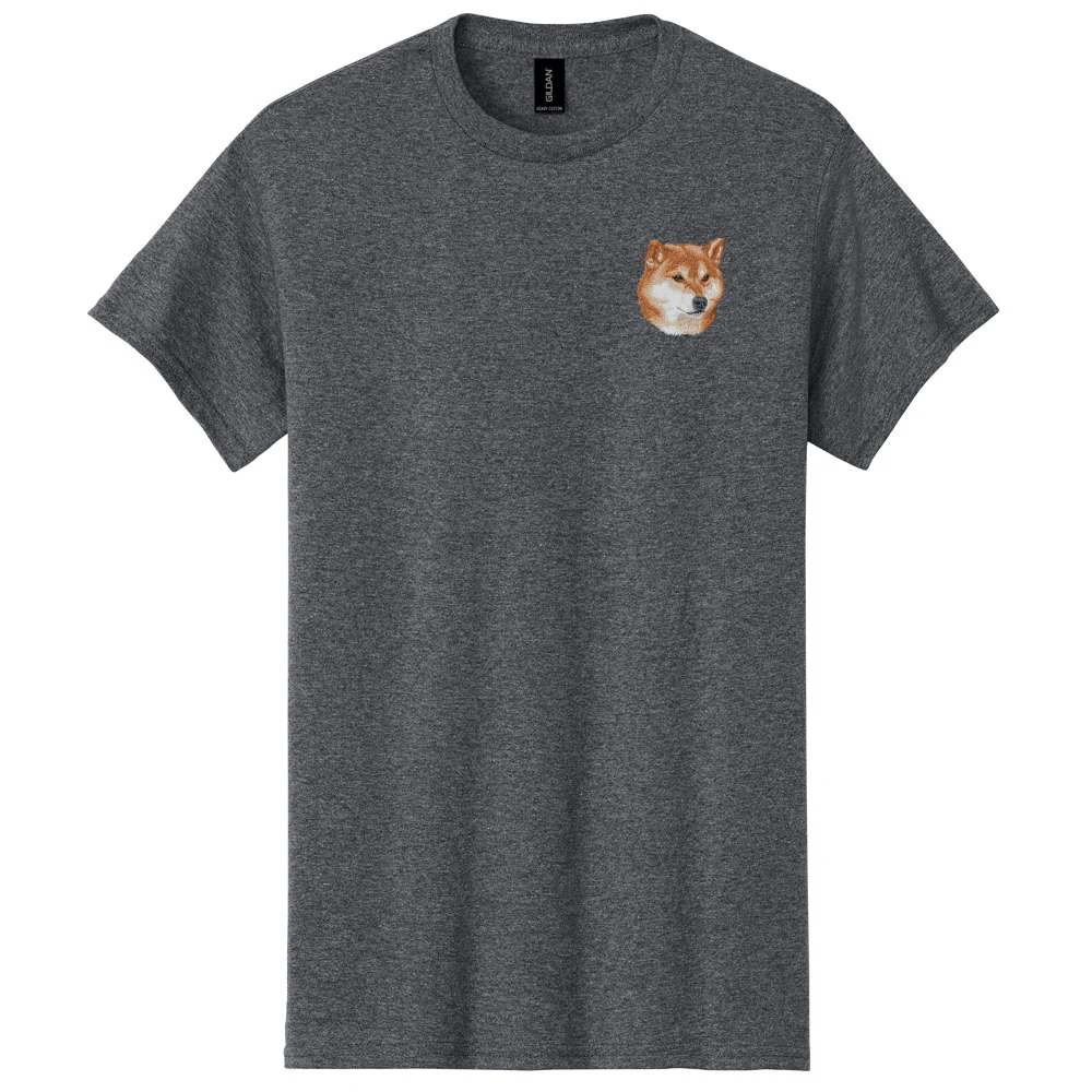 Shiba Inu Embroidered Men's T-Shirt - Image 2