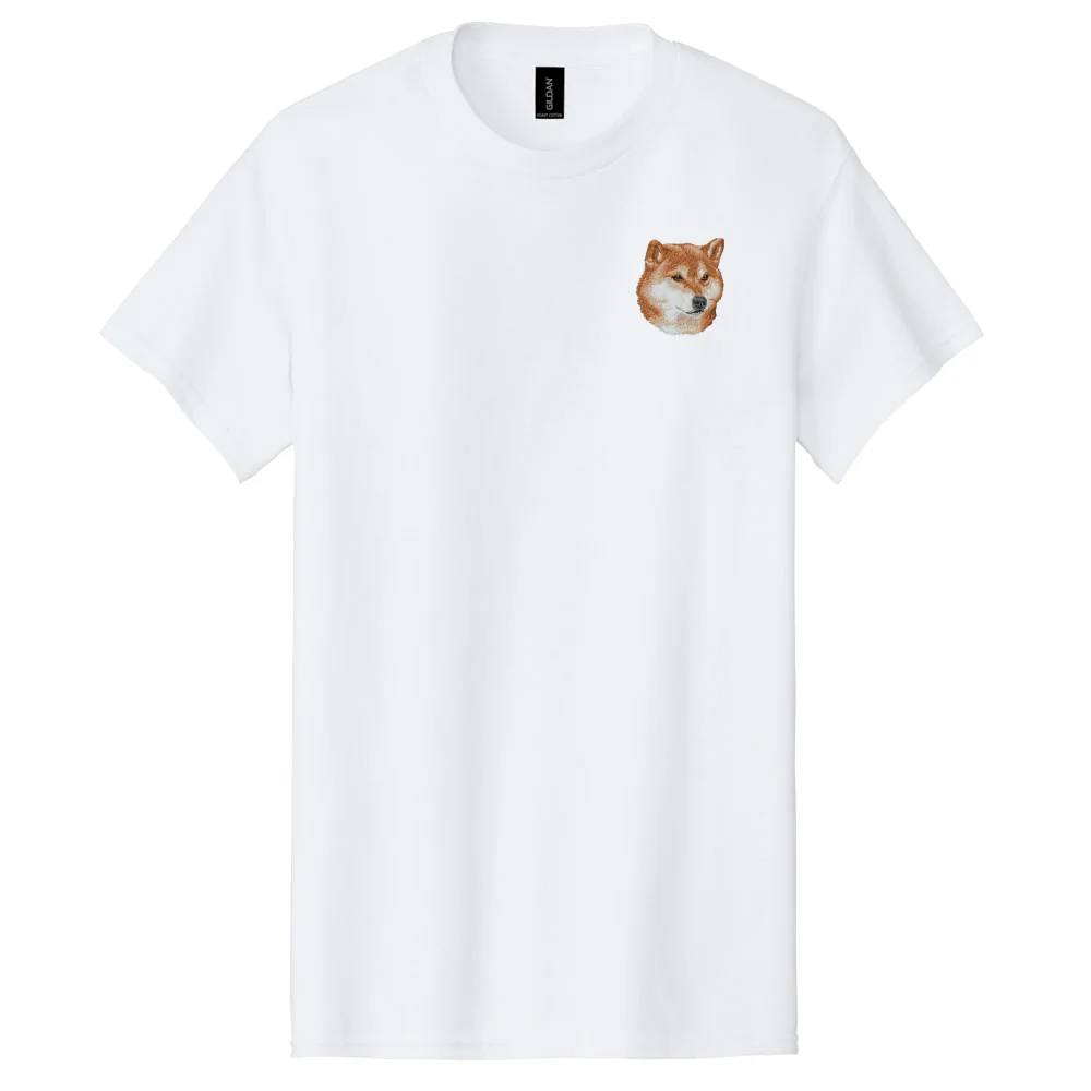 Shiba Inu Embroidered Men's T-Shirt - Image 3