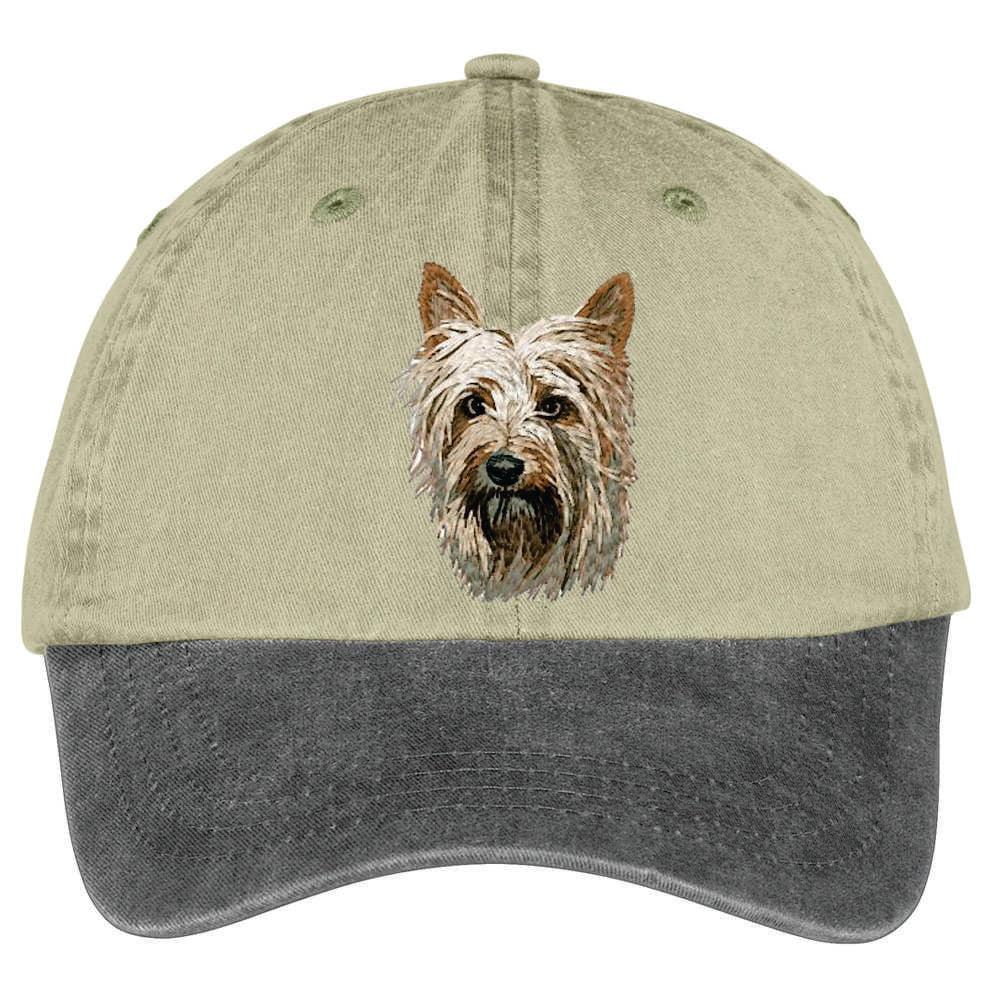 Silky Terrier  Embroidered Two Tone Baseball Cap