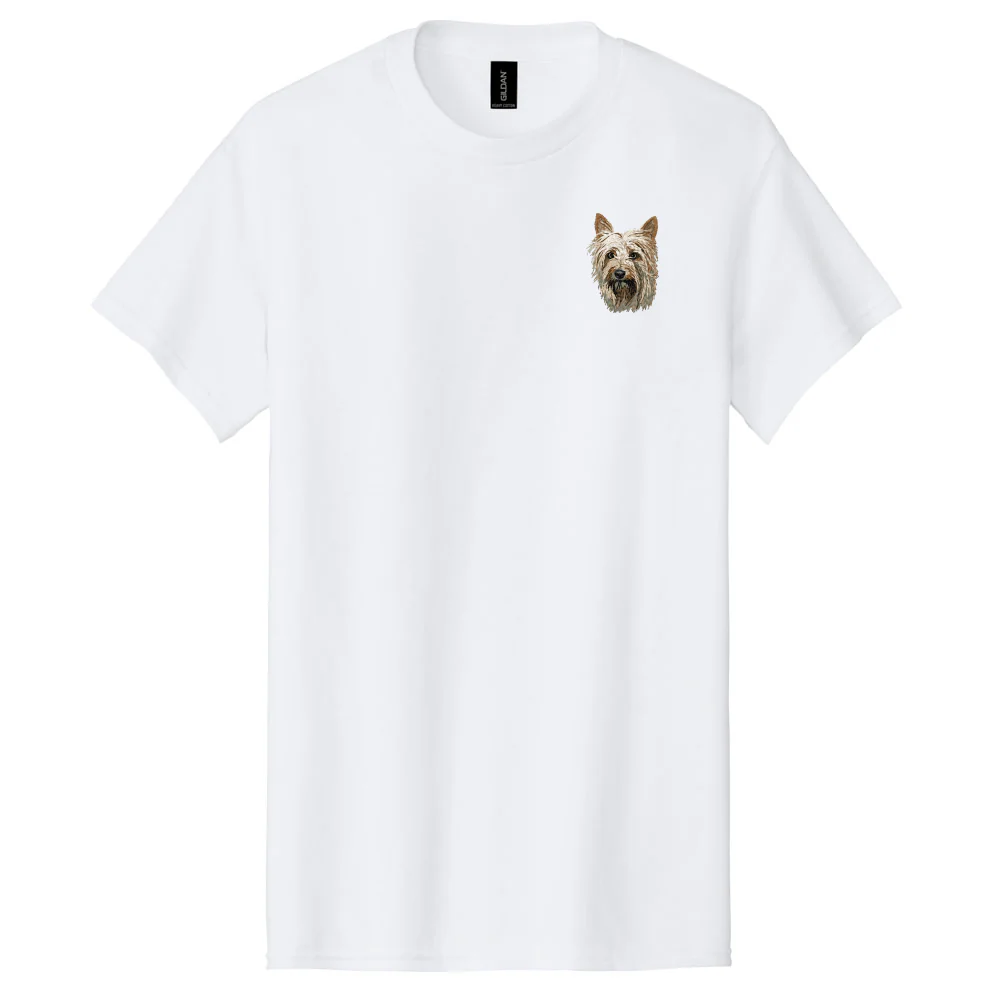 Silky Terrier Embroidered Men's T-Shirt - Image 3