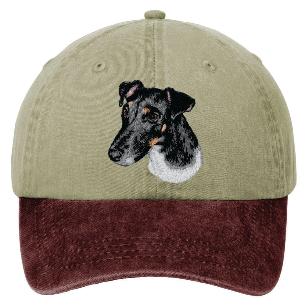 Smooth Fox Terrier  Embroidered Two Tone Baseball Cap - Image 2