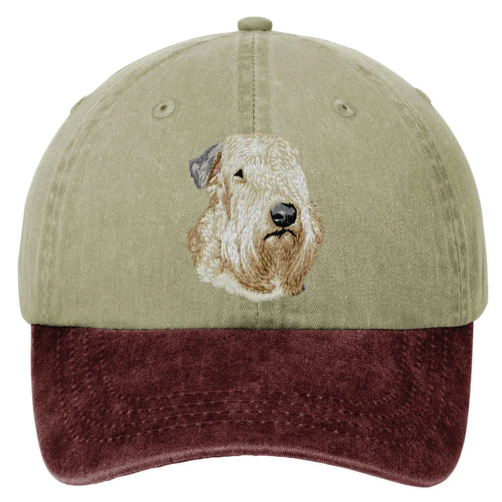 Soft Coated Wheaten Terrier Embroidered Two Tone Baseball Cap - Image 2