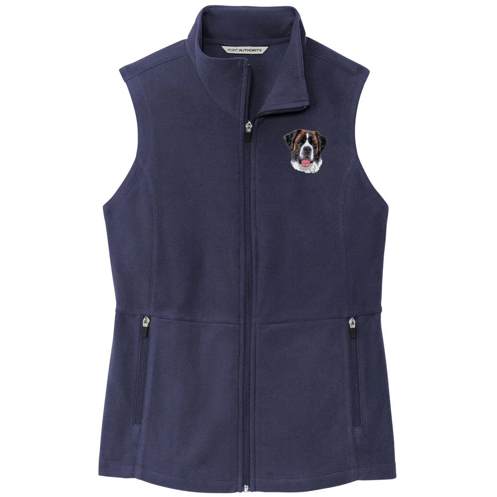 Saint Bernard Embroidered Women's Fleece Vest