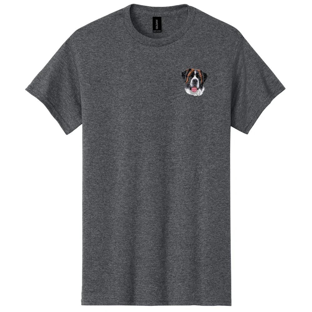 Saint Bernard Embroidered Men's T-Shirt - Image 2