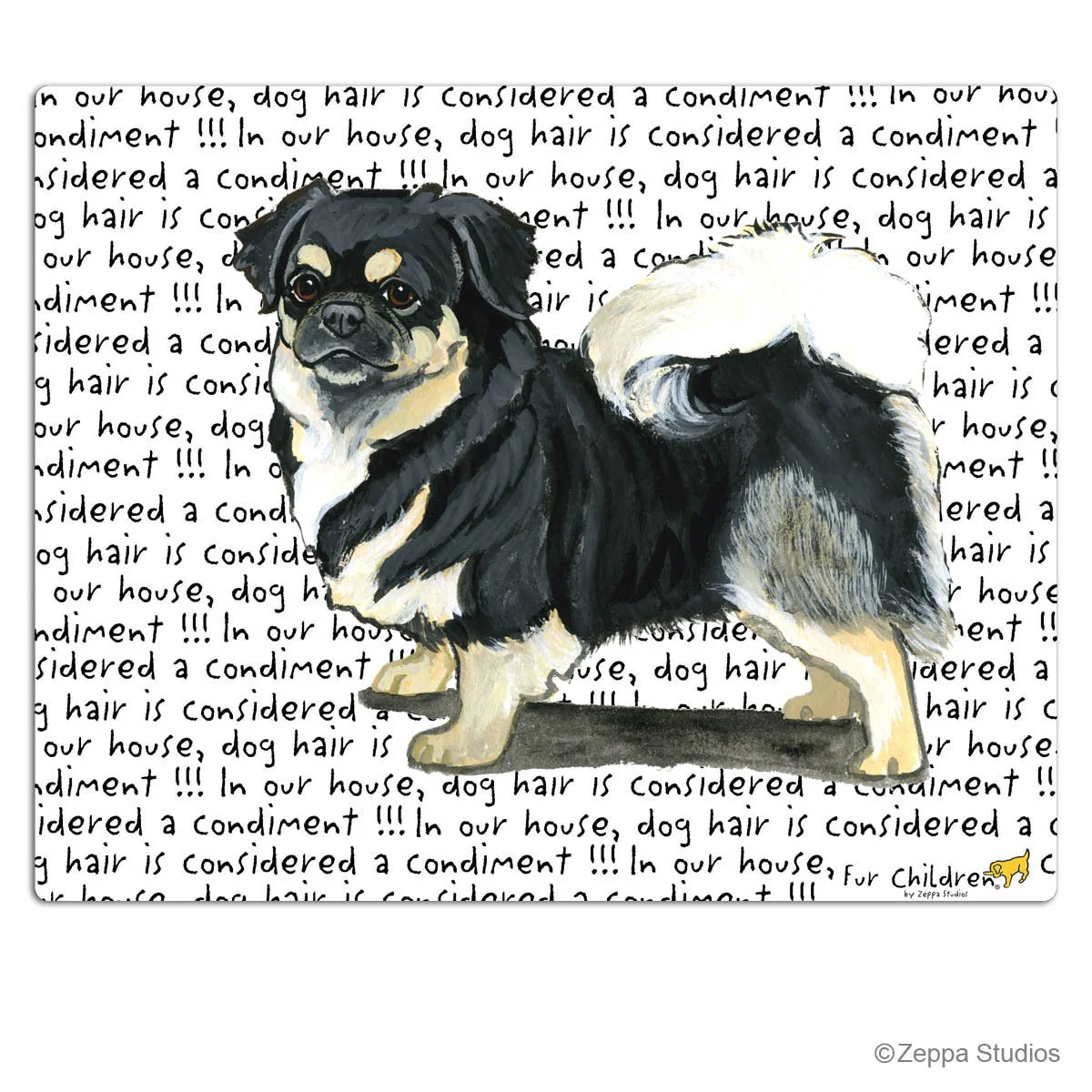 Tibetan Spaniel, Black and Tan Cutting Board