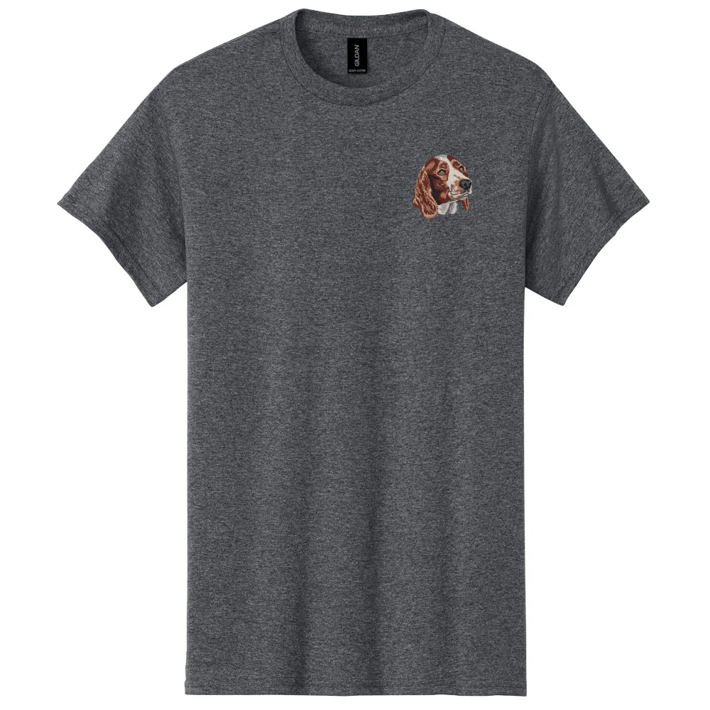Welsh Springer Spaniel Embroidered Men's T-Shirt - Image 2