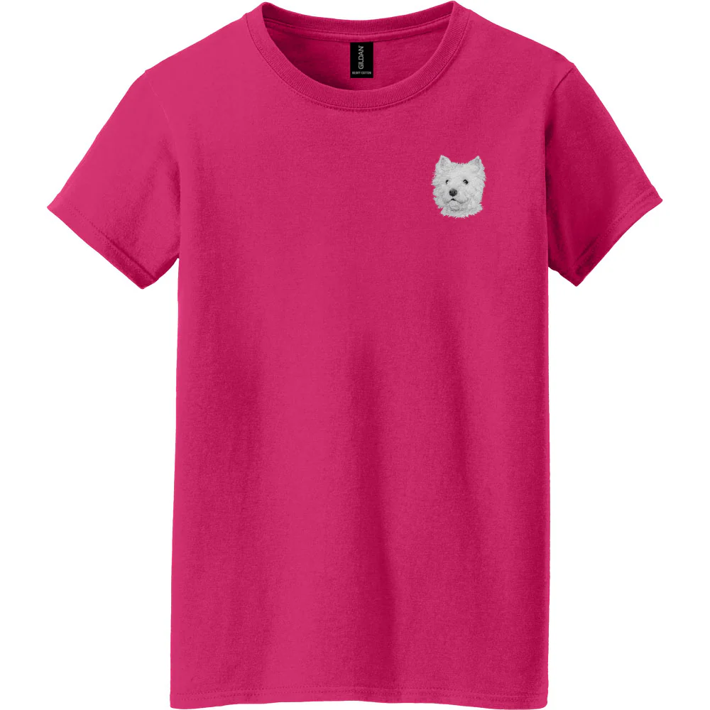 West Highland White Terrier Embroidered Women's T-Shirt
