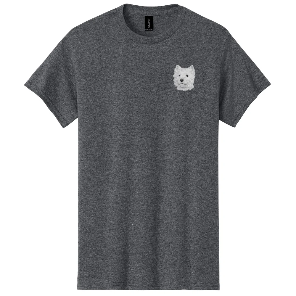West Highland White Terrier Embroidered Men's T-Shirt - Image 2