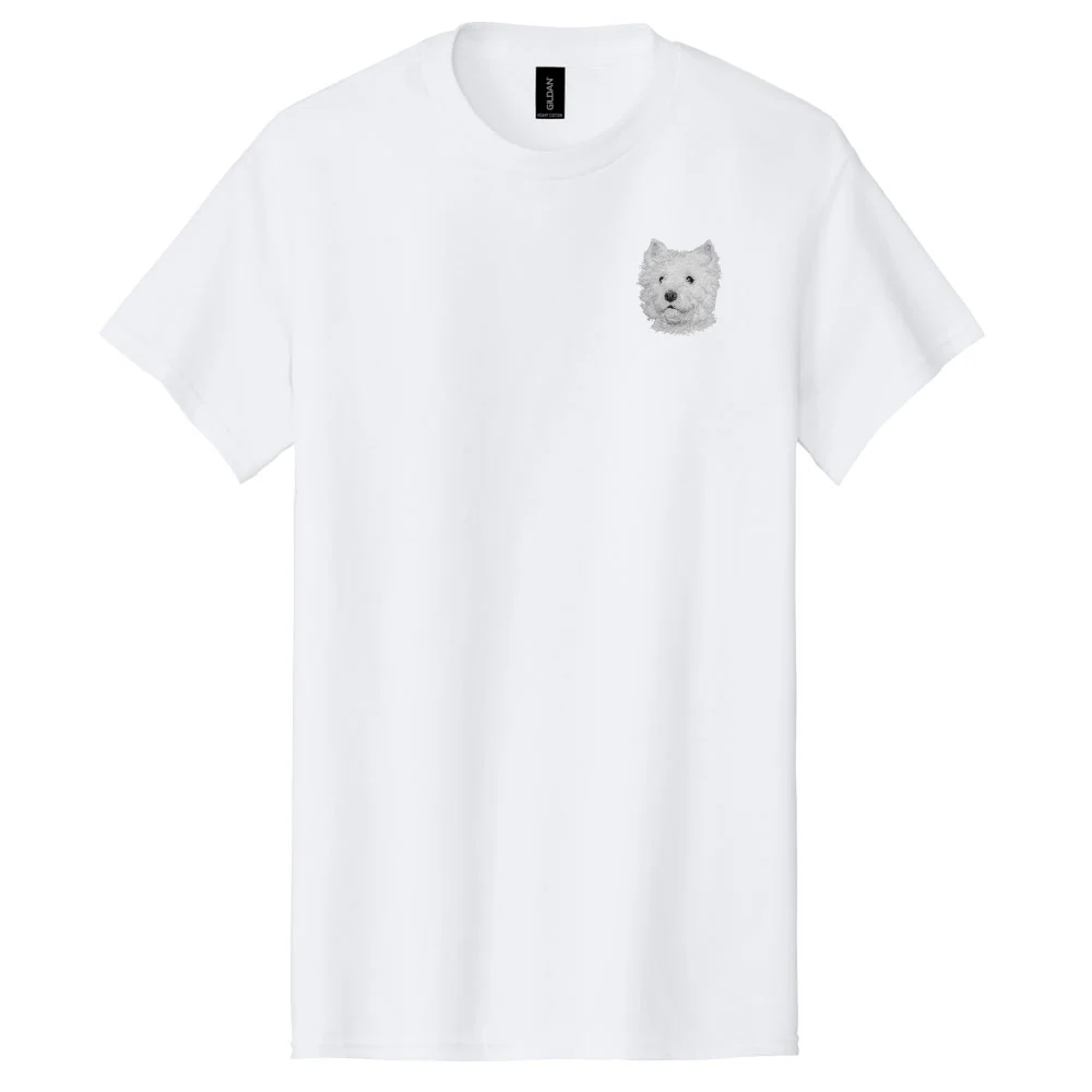West Highland White Terrier Embroidered Men's T-Shirt - Image 3