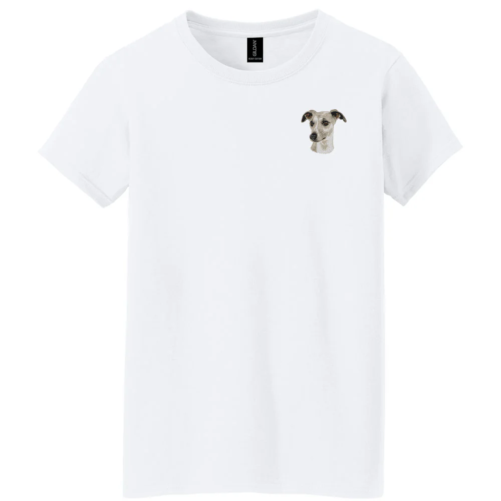 Whippet Embroidered Women's T-Shirt - Image 2