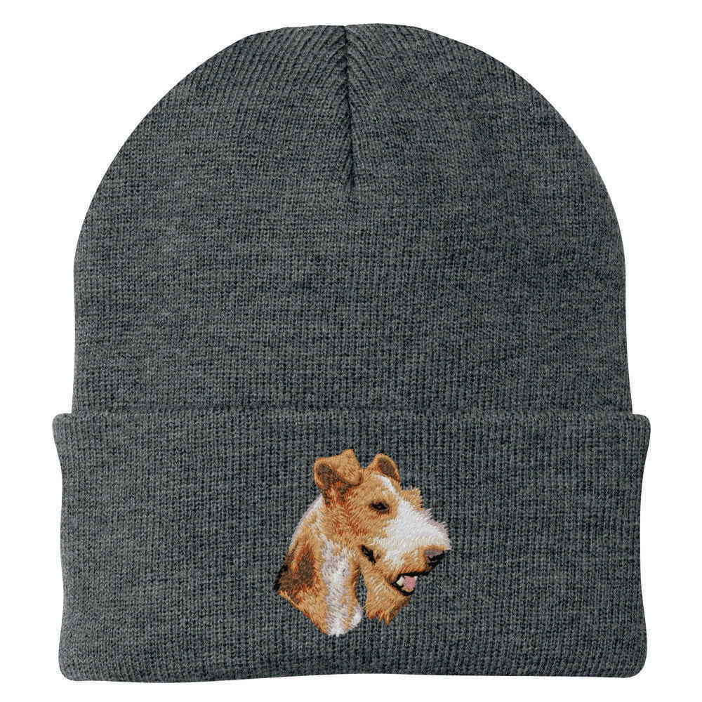 Wire Fox Terrier Embroidered Beanie - Image 2