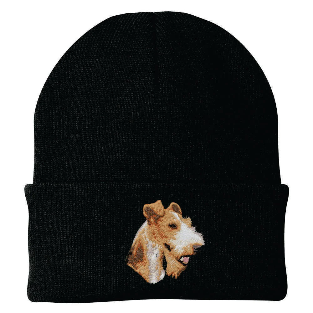 Wire Fox Terrier Embroidered Beanie - Image 3