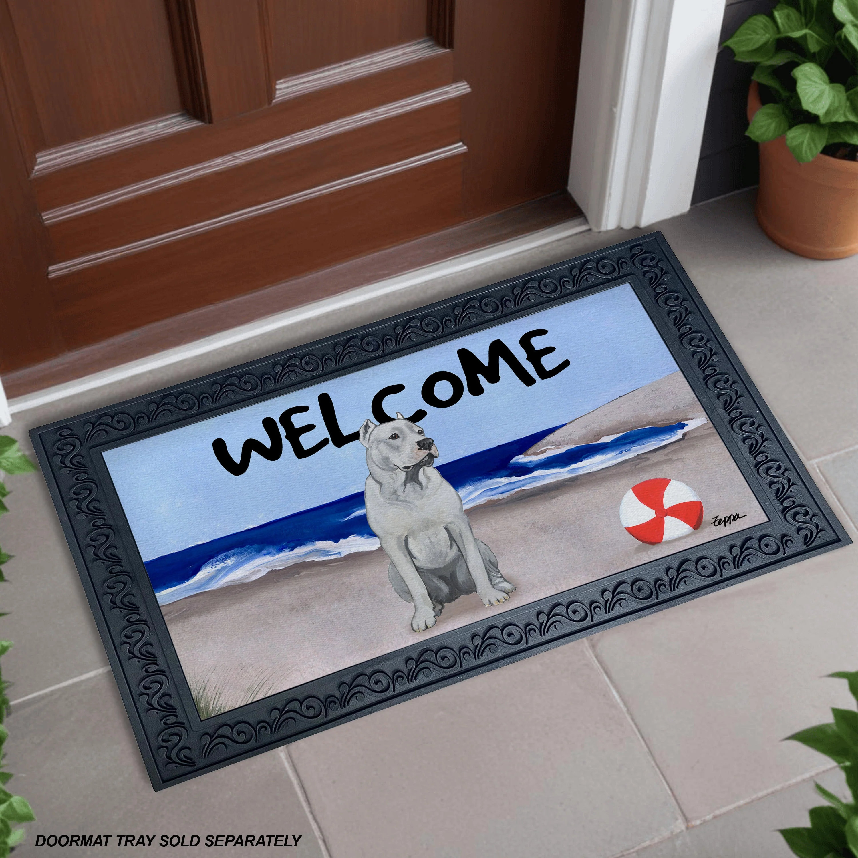 Dogo Argentino Welcome Mat