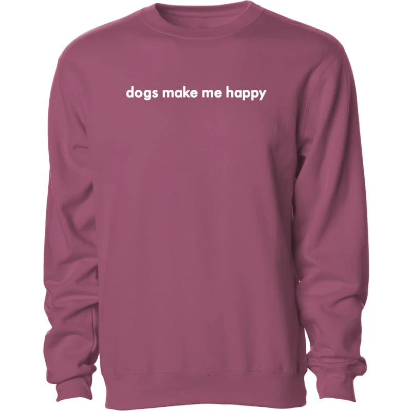 Dogs Make Me Happy - Embroidered Crewneck Sweatshirt - Image 10