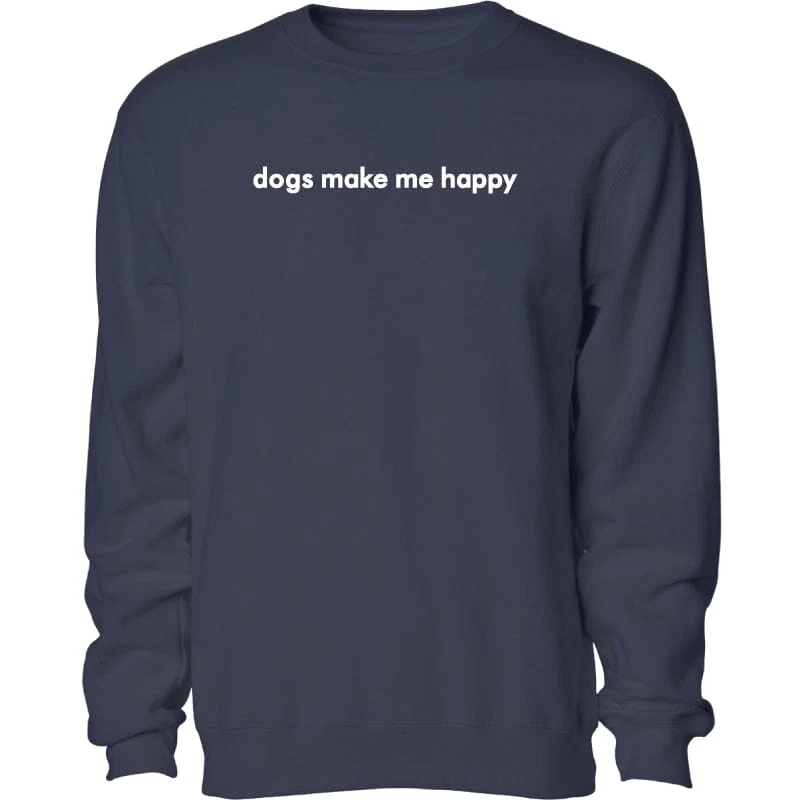 Dogs Make Me Happy - Embroidered Crewneck Sweatshirt - Image 8