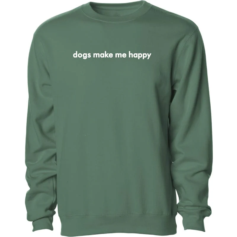 Dogs Make Me Happy - Embroidered Crewneck Sweatshirt - Image 9