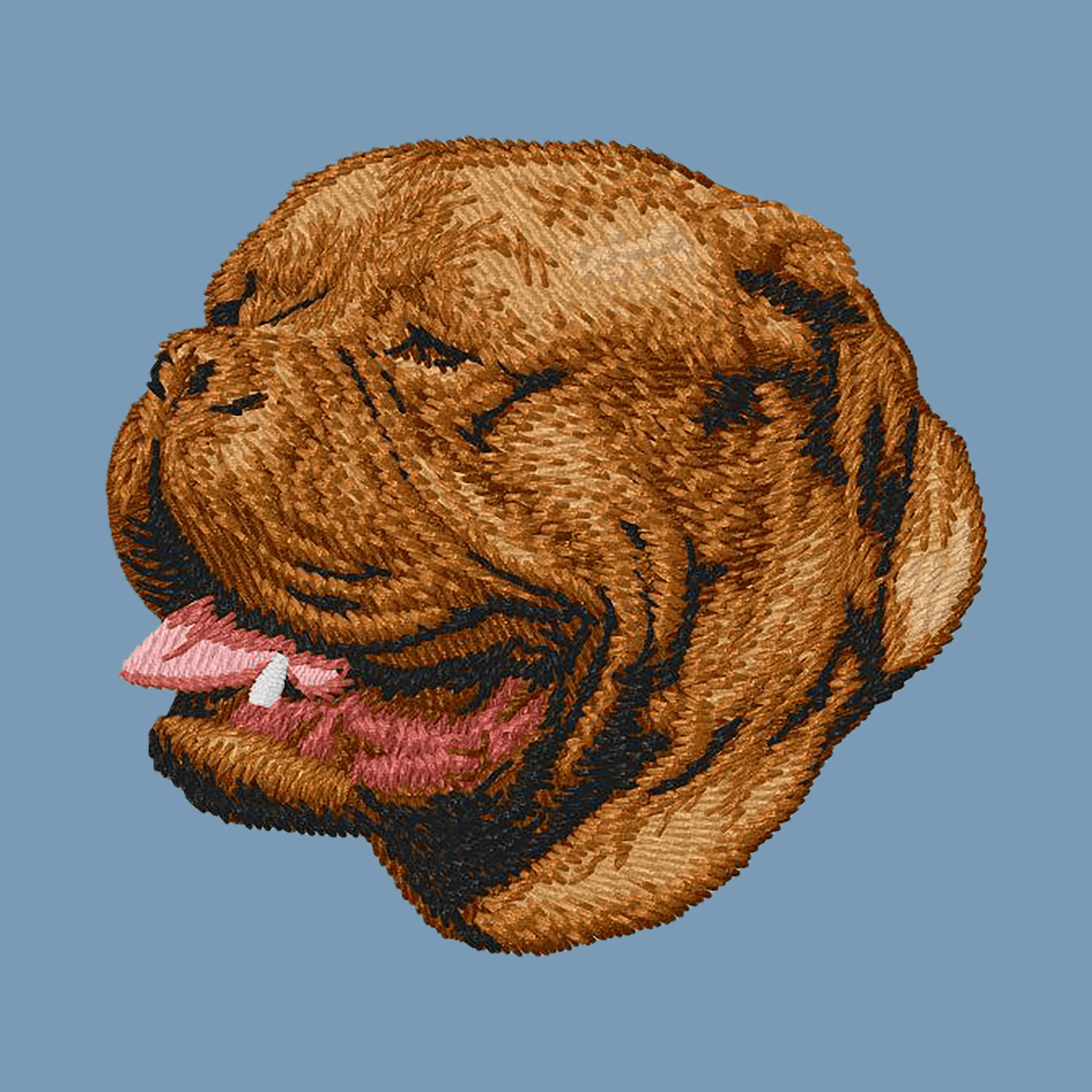 Dogue de Bordeaux Embroidered Men's Denim Shirt - Image 2