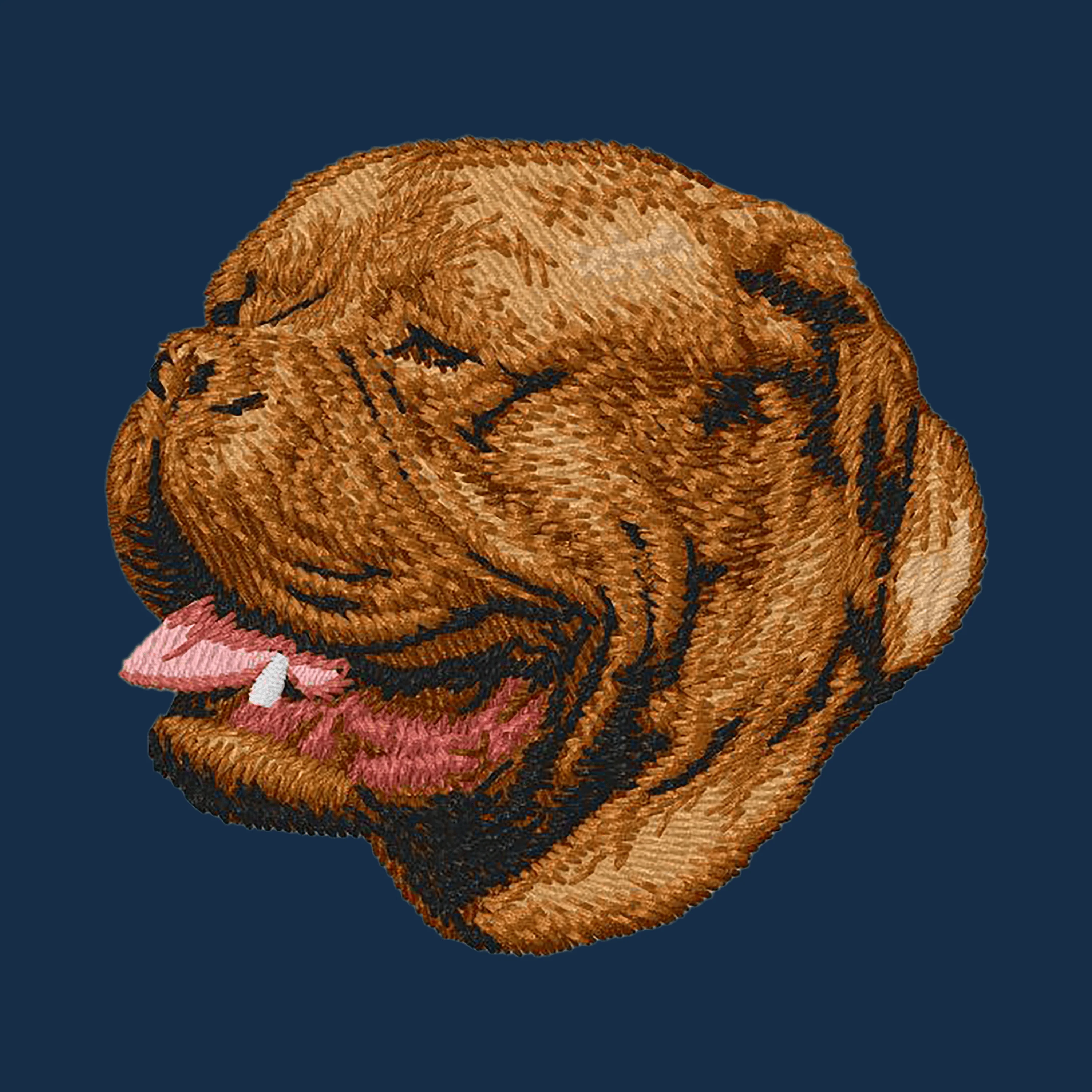 Dogue de Bordeaux Embroidered Men's Denim Shirt - Image 4